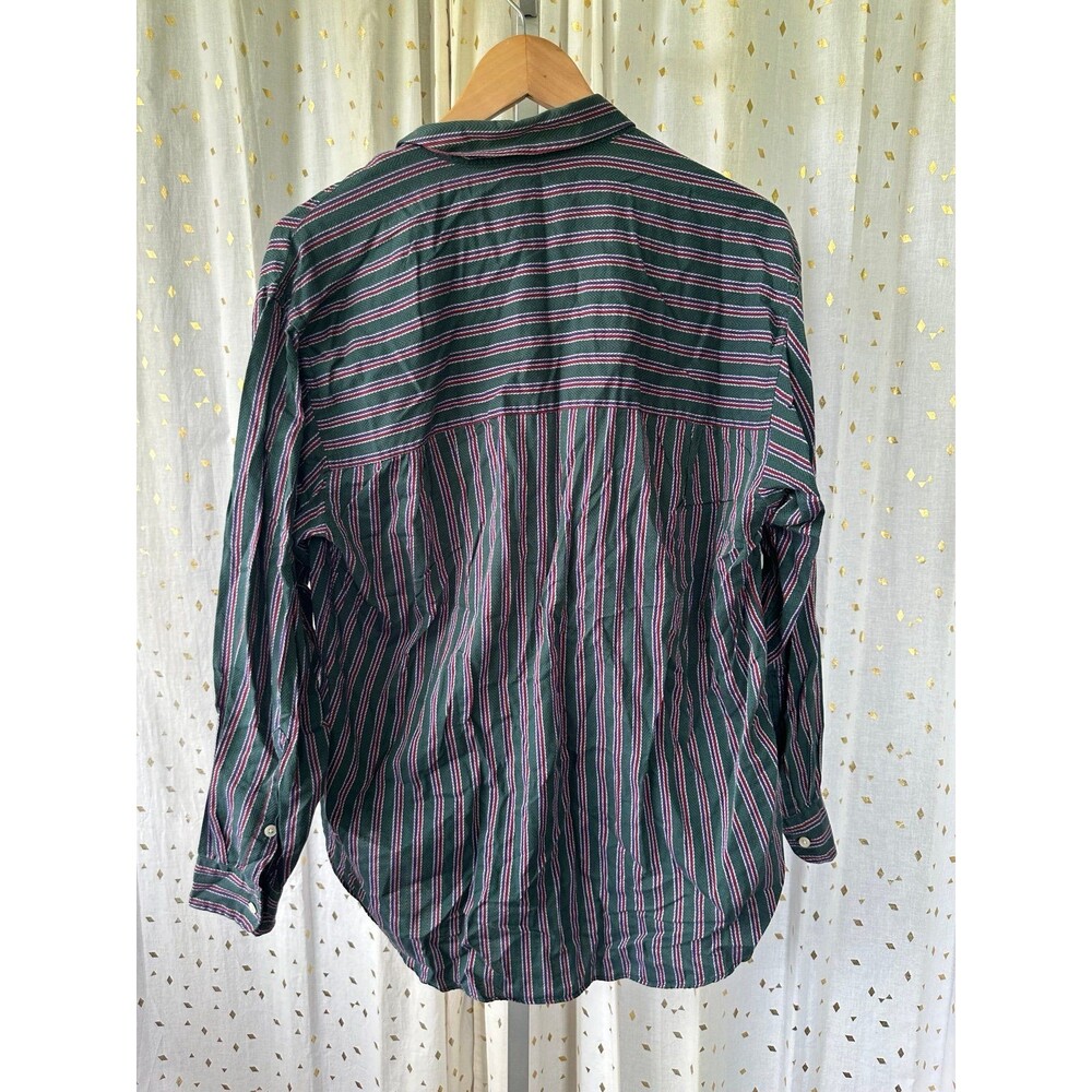 Bill Robinson 100% Cotton Stripe Button Down Long Sleeve Dress Shirt 15.5" Neck - Picture 3 of 4